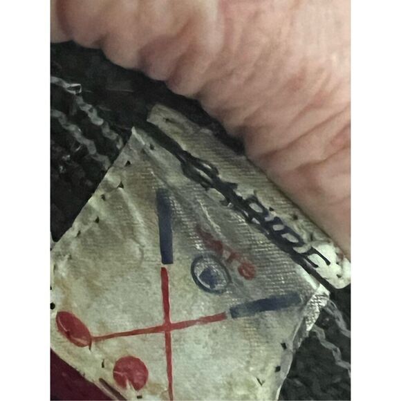 RARE Caribe Golf Perto Rico Vintage Straw Black And Red Cowboy Hat M - Picture 8 of 8